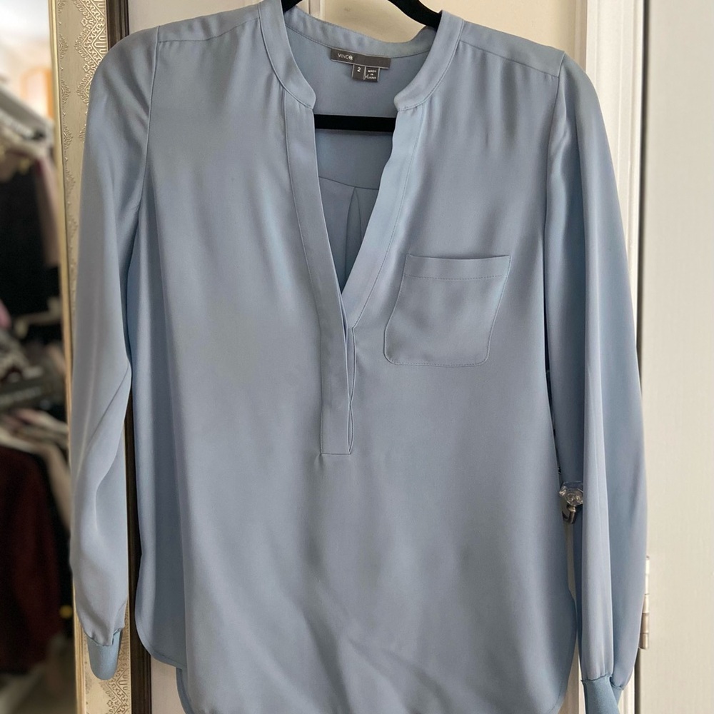 Vince Sky Blue Women's Blouse